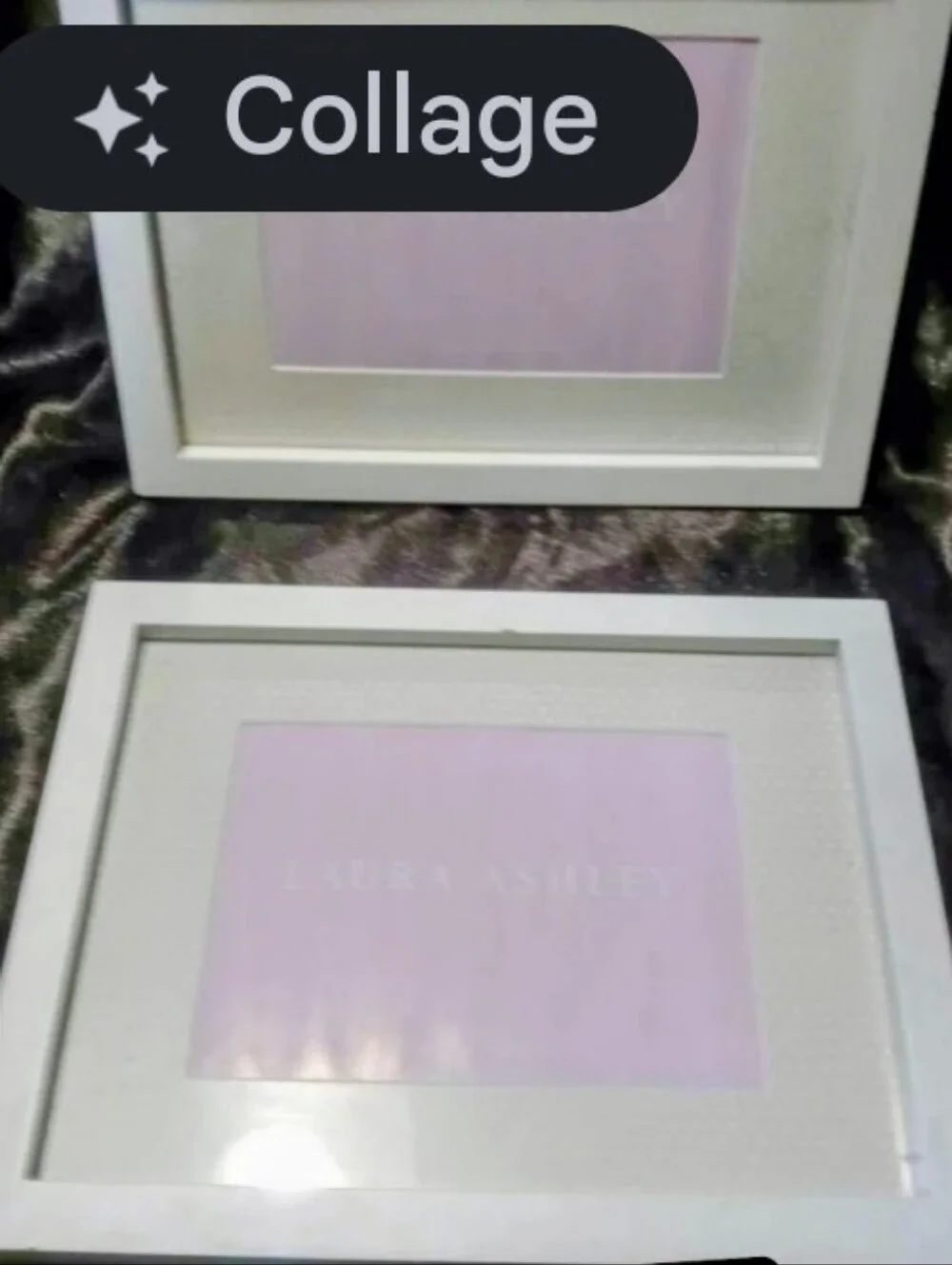 2 Laura Ashley White Frame with Pale Pink Mat Accent
